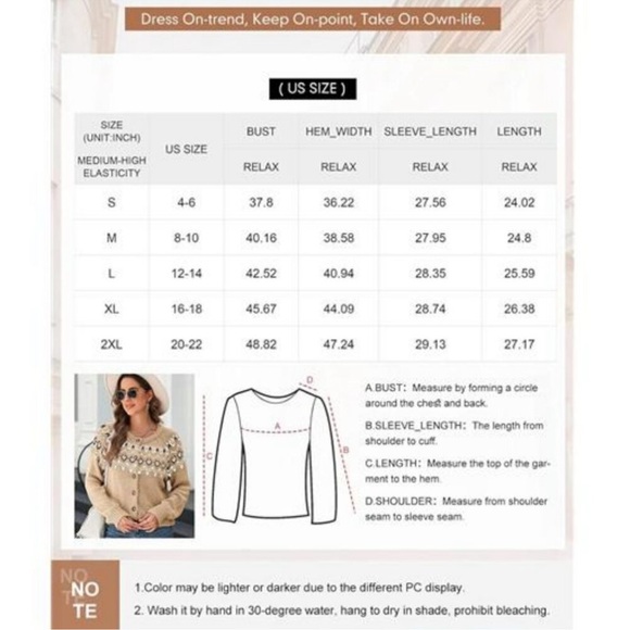 Womens Plus Size Fall Knit Black Fair Isle Sweaters Cardigan Lightweight, S-2X - Picture 6 of 6